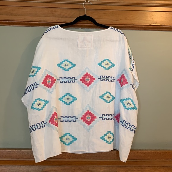 Johnny Was unstructured linen top. Size XL - Picture 2 of 10